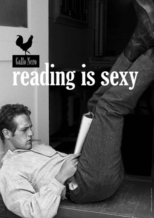 Carte POSTER READING IS SEXY PAUL NEWMAN 