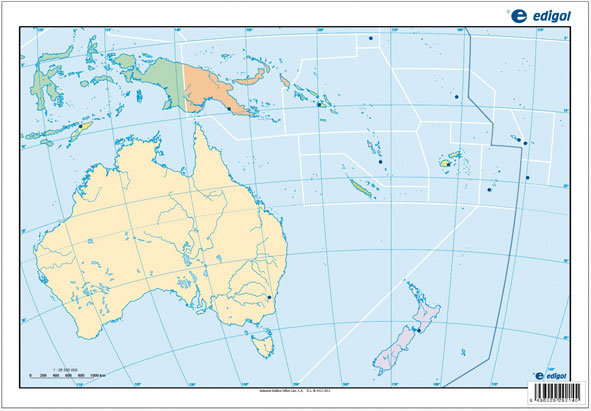 Βιβλίο Mapa de Oceanía político Edigol Ediciones S.A