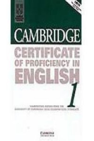 Könyv CAMBRIDGE CERTI.PROFICIENCY ENG.1 ST 