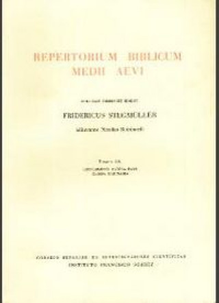 Könyv Repertorium biblicum Medii Aevi. Tomus IX. Suplementi altera pars. Glossa ordinaria 