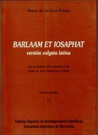 Könyv Barlaam et Iosaphat CRUZ BLANCA