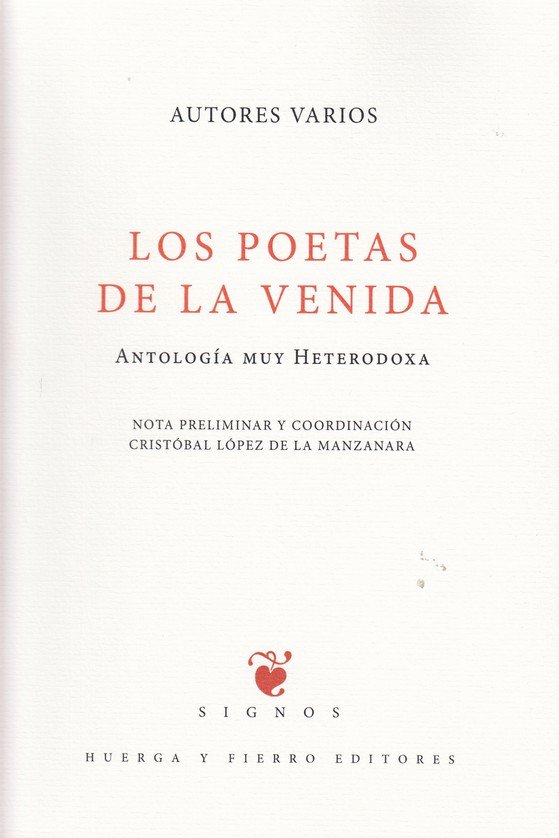 Kniha Los poetas de la venida Blanco Rubio