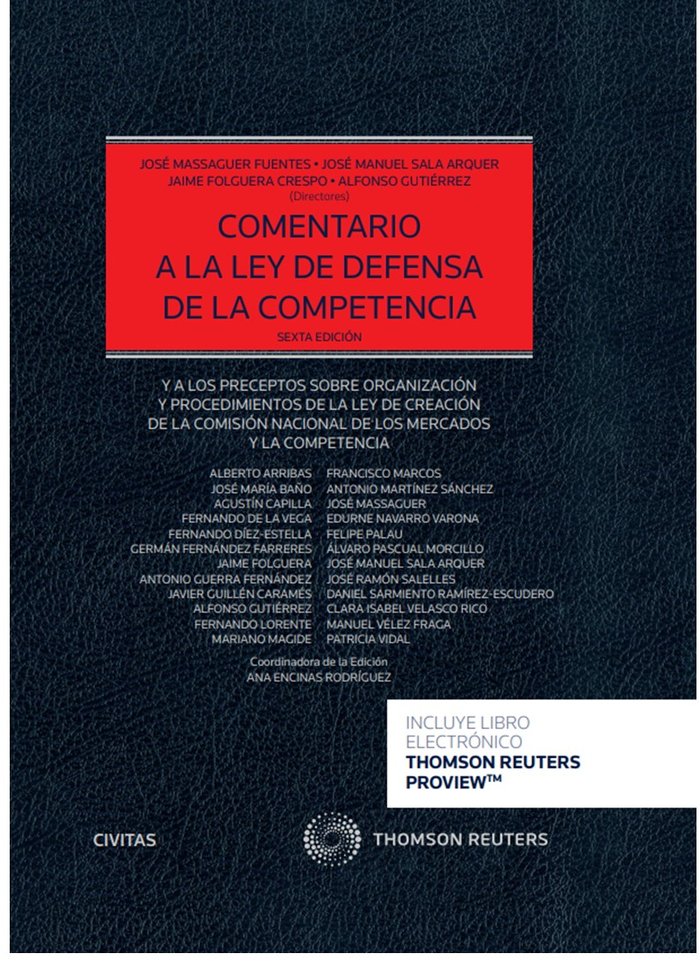 Carte Comentario a la ley de defensa de la competencia (Papel + e-book) Folguera Crespo