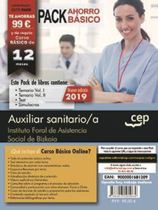Libro PACK AHORRO BASICO AUXILIAR SANITARIO/A INSTITUTO BIZKAIA 