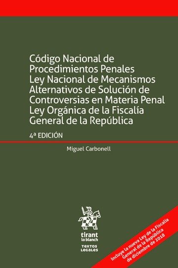 Książka Código Nacional de Procedimientos Penales Ley Nacional de Mecanismos Alternativos de Solución de Con Carbonell