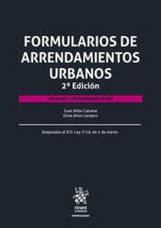 Könyv Formularios de Arrendamientos Urbanos 2ª Edición 2019 Añón Calvete