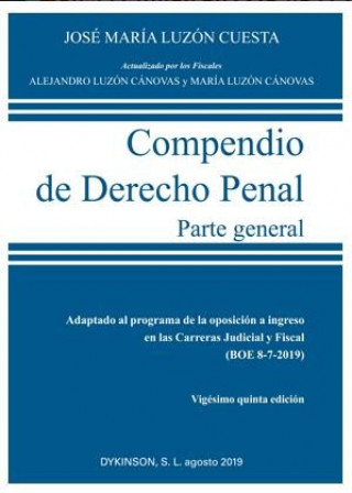Книга Compendio de Derecho Penal. Parte General Luzón Cuesta