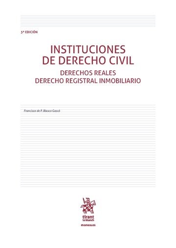 Carte Instituciones de derecho civil de P. Blasco Gascó