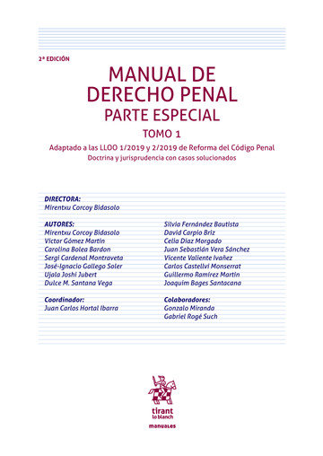 Buch Manual de derecho penal Corcoy Bidasolo