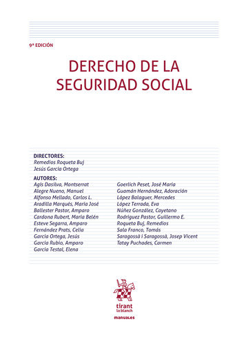 Carte Derecho De La Seguridad Social 9ª Edición 2020 Roqueta Buj
