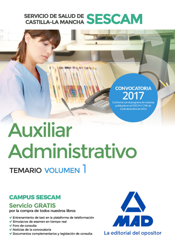 Kniha Auxiliar Administrativo del Servicio de Salud de Castilla-La Mancha (SESCAM). Temario volumen 1 Editores