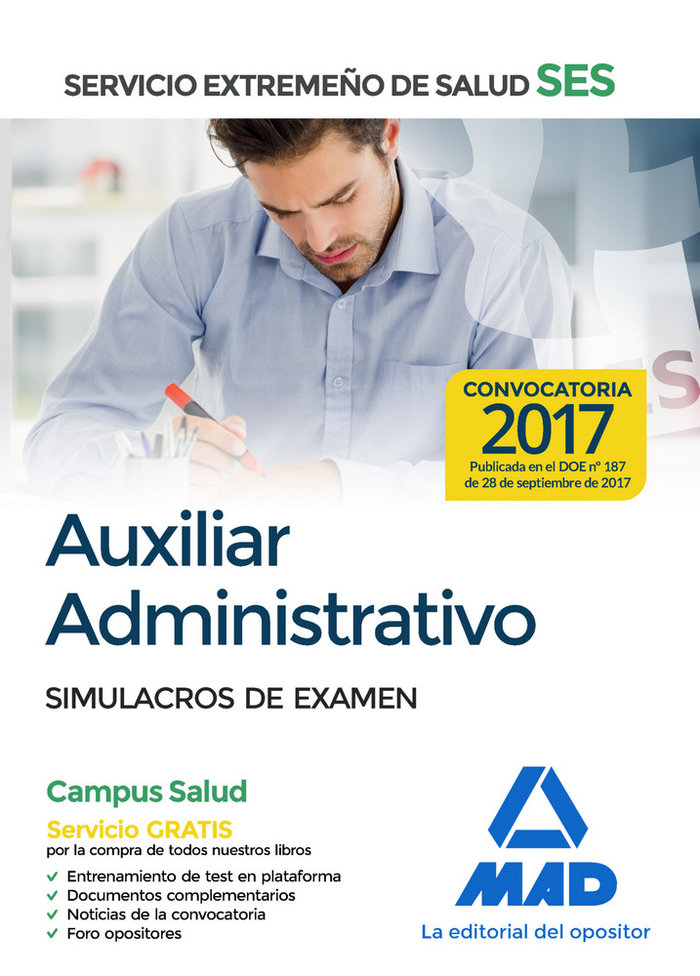 Kniha Auxiliar Administrativo del Servicio Extremeño de Salud (SES). Simulacros de examen Torres Fonseca