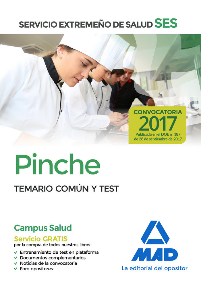 Kniha Pinche del Servicio Extremeño de Salud (SES). Temario Común y Test Editores