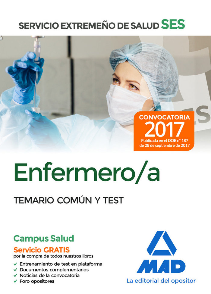 Kniha Enfermero/a del Servicio Extremeño de Salud (SES). Temario Común y Test Editores