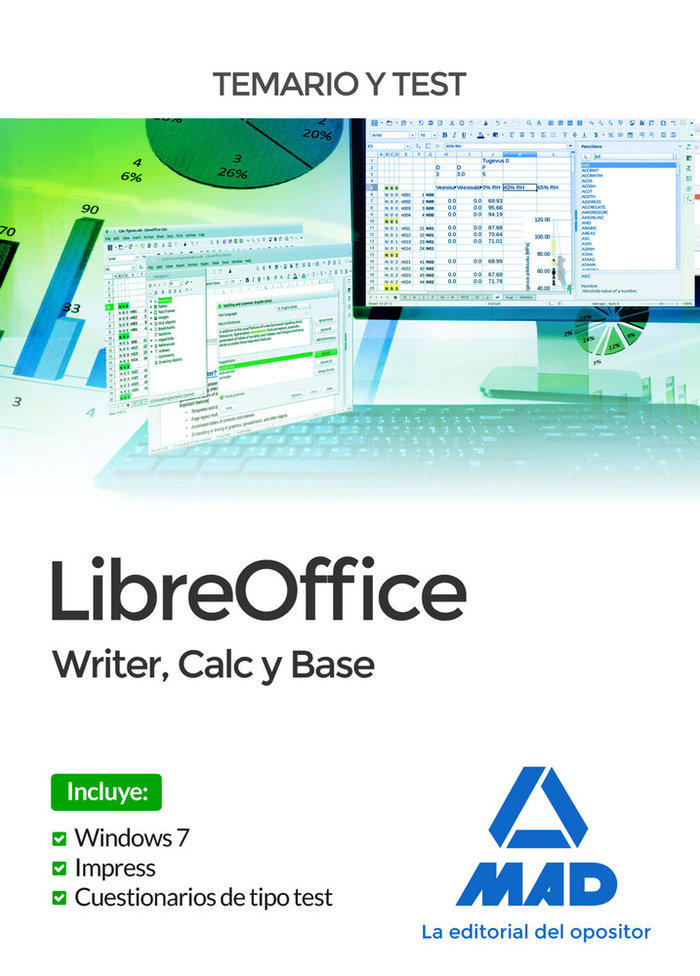 Carte LibreOffice: Writer, Calc y Base. Temario y Test Navas Dueñas