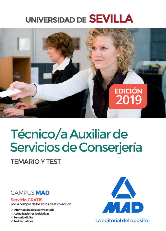 Carte Técnico/a Auxiliar de Servicios de Conserjería de la Universidad de Sevilla. Temario y test 7