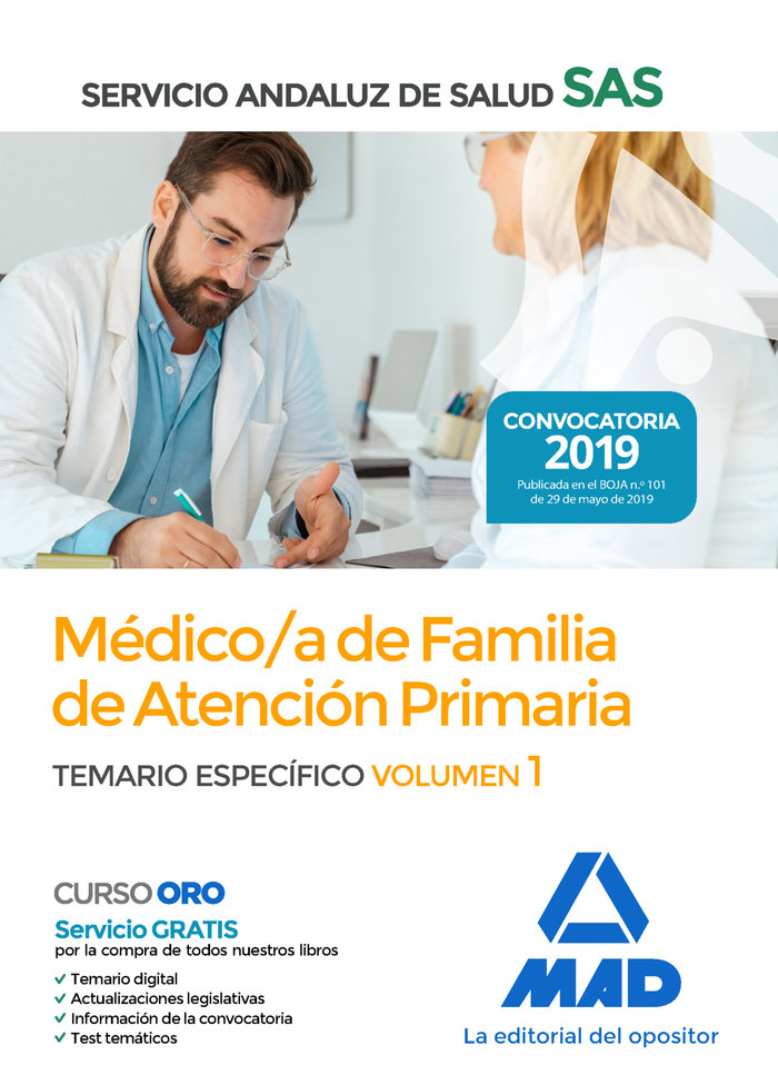 Kniha Médico de Familia de Atención Primaria del Servicio Andaluz de Salud. Temario específico Vol 1 7