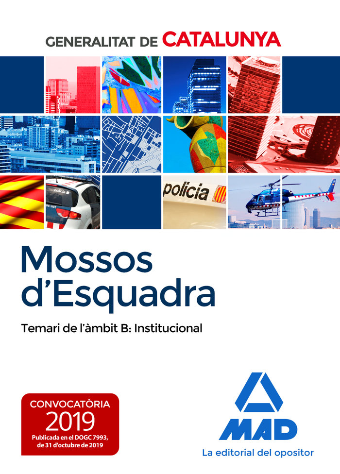 Kniha Mossos d`Esquadra. Temari de l'àmbit B: Institucional Lujan López