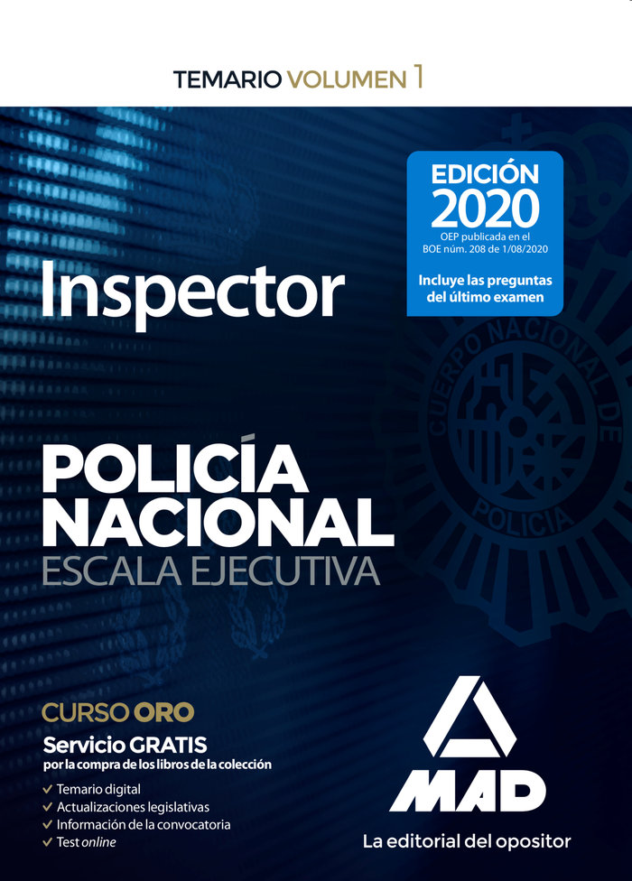 Kniha Inspector de Policía Nacional. Temario Volumen 1 7 EDITORES