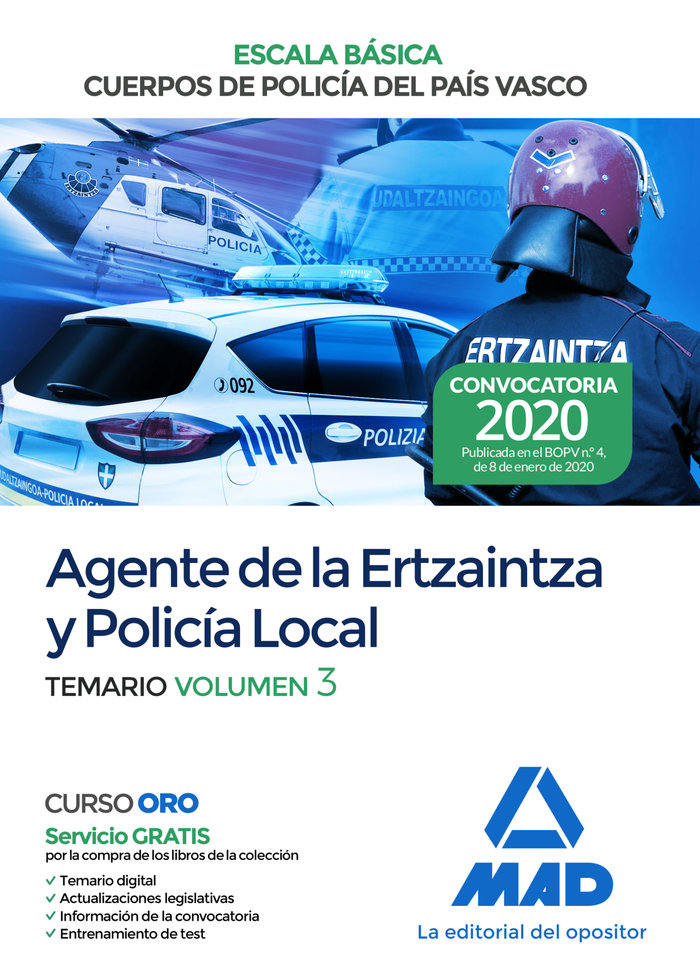 Carte Agente de la Escala Básica de los Cuerpos de Policía del País Vasco (Ertzaintza y Policía Local). Te 7
