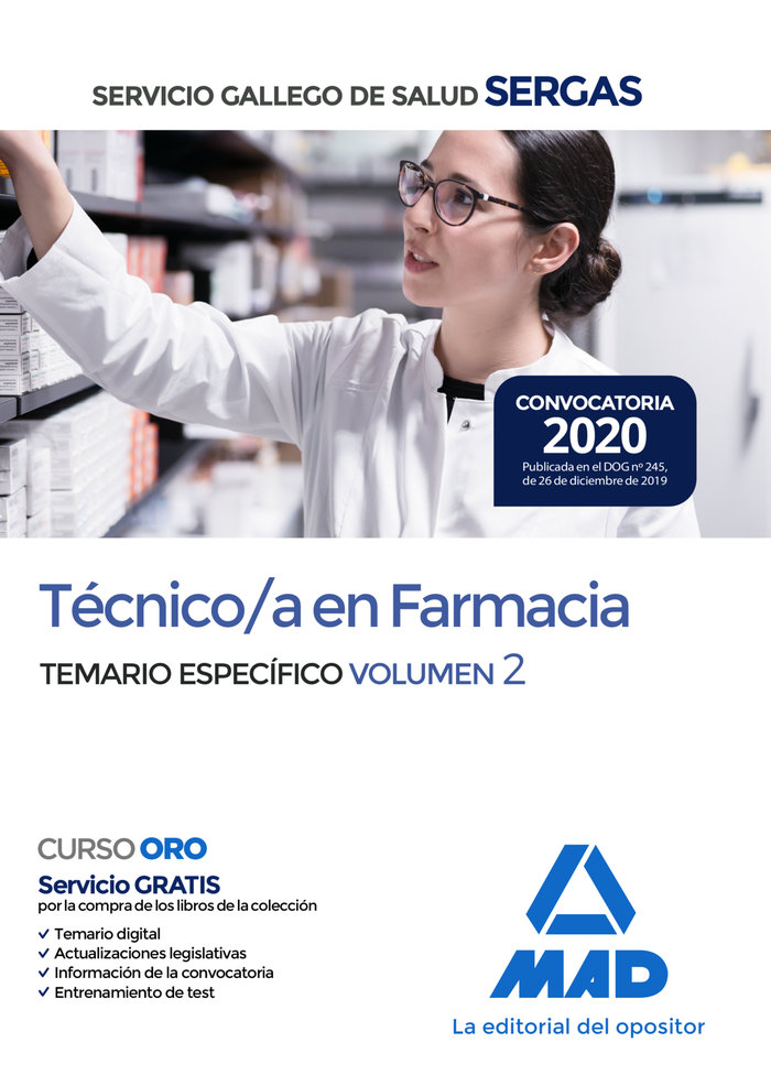Könyv Técnico/a en Farmacia del Servicio Gallego de Salud . Temario específico volumen 2 7