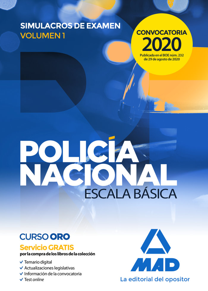 Könyv Policía Nacional Escala Básica. Simulacros de examen 1 VECINO CASTRO