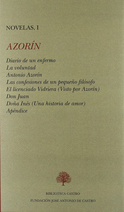 Carte Diario de un enfermo ; La voluntad ; Antonio Azorín ; Las confesiones de un pequeño filósofo ; El li AZORIN