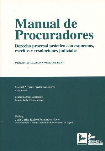 Kniha MANUAL DE PROCURADORES ALVAREZ-BUYLLA BALLESTEROS