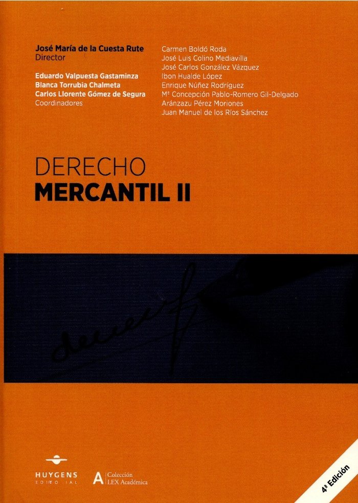 Kniha Derecho Mercantil II de la Cuesta Rute