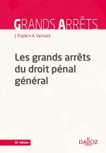 Carte Les grands arrêts du droit pénal général. 12e éd. Jean Pradel
