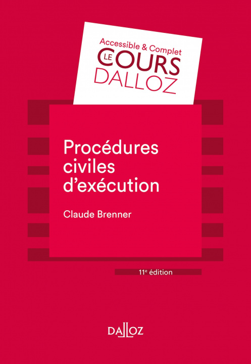 Carte Procédures civiles d'exécution. 11e éd. Claude Brenner