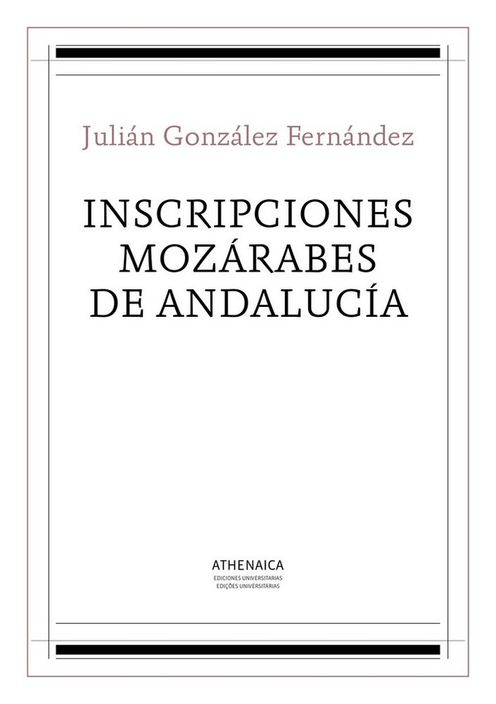 Kniha Inscripciones mozárabes de Andalucía González Fernández