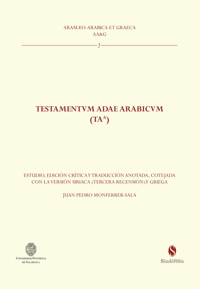 Book Testamentvm Adae Arabicvm MONFERRER SALA