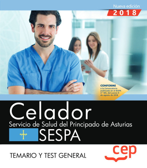 Książka Celador del Servicio de Salud del Principado de Asturias. SESPA. Temario y test general CEP