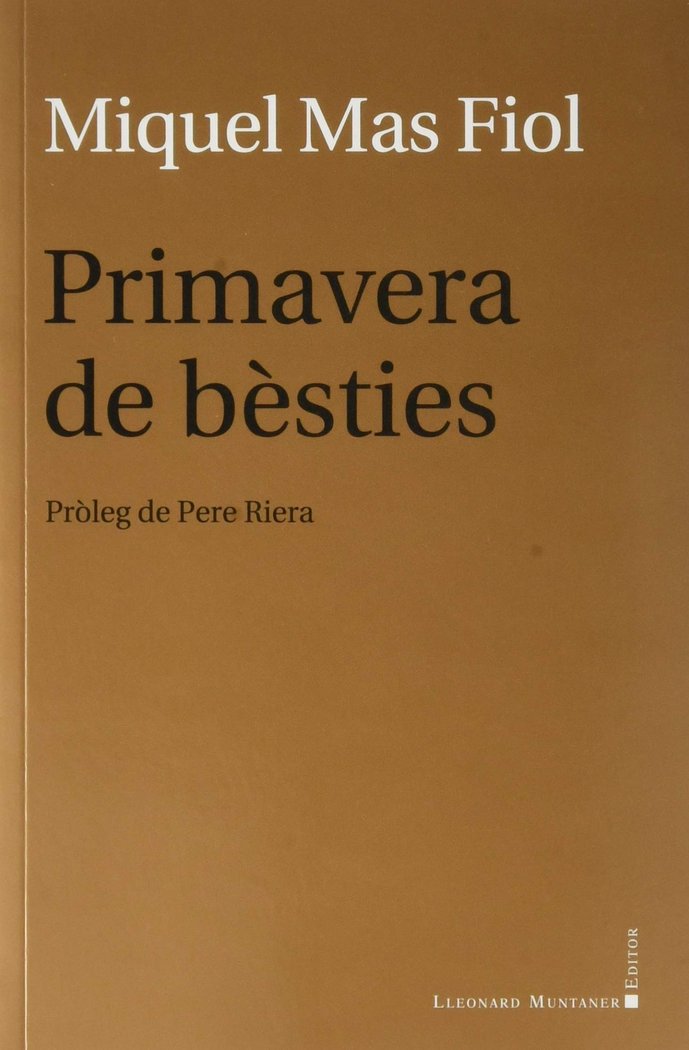 Boek Primavera de bèsties Mas Fiol