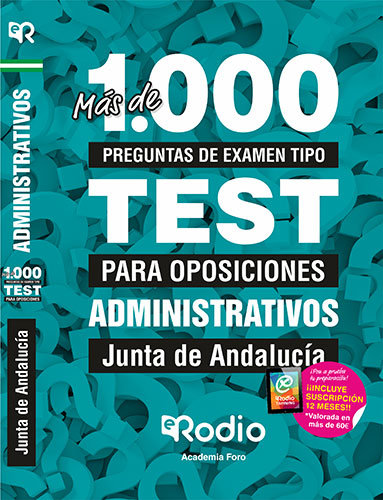 Książka Administrativos de la Junta de Andalucía. Más de 1.000 preguntas de examen tipo test. Foro Formación Y Preparación De Oposiciones