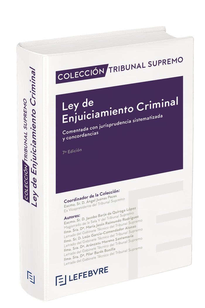 Knjiga Ley de Enjuiciamiento Criminal 7ª Edición Lefebvre-El Derecho