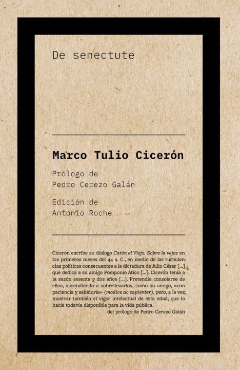 Könyv DE SENECTUTE CICERON