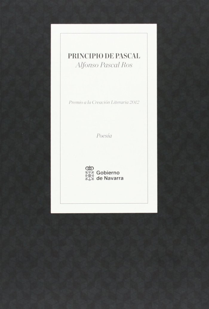 Knjiga Principio de Pascal Pascal Ros