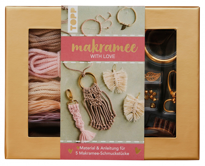 Gra/Zabawka Makramee-Schmuckset "With Love" (Rosé/Natur) 