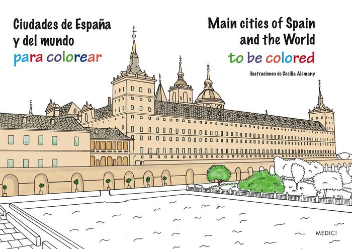 Książka CIUDADES DE ESPAÑA Y DEL MUNDO PARA COLOREAR 