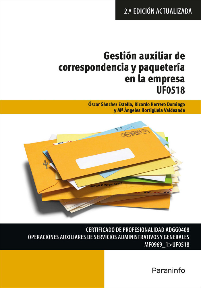 Книга Gestión auxiliar de la correspondencia y paquetería en la empresa HERRERO DOMINGO
