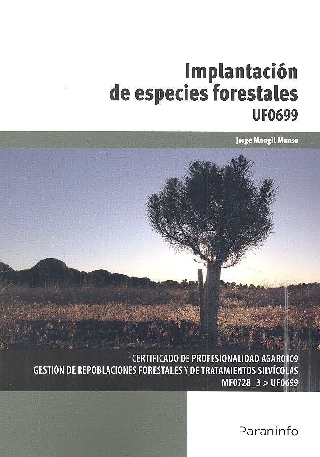 Carte Implantación de especies forestales MONGIL MANSO