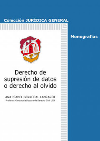 Kniha Derecho de supresión de datos o derecho al olvido Berrocal Lanzarot