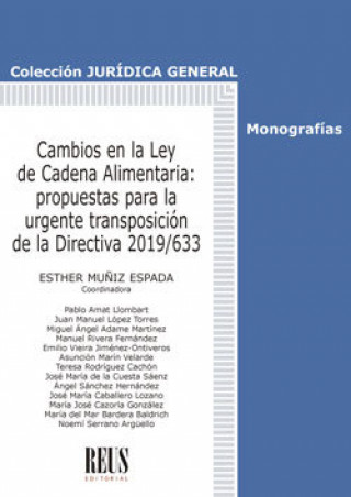 Kniha Cambios en la Ley de cadena alimentaria Adame Martínez