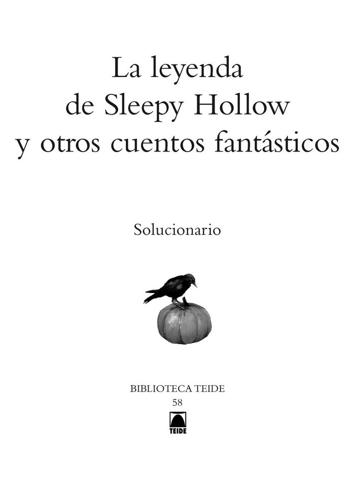 Kniha Solucionario. La leyenda de Sleepy Hollow y otros cuentos fantásticos. Biblioteca Teide Fortuny Giné