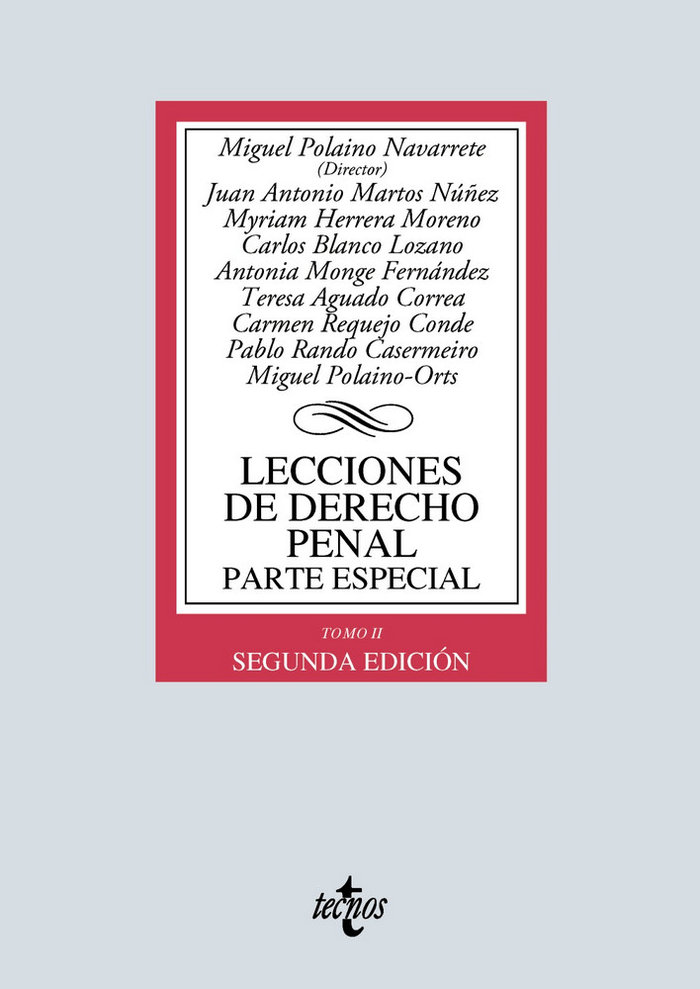 Kniha Lecciones de Derecho penal. Parte especial Polaino Navarrete