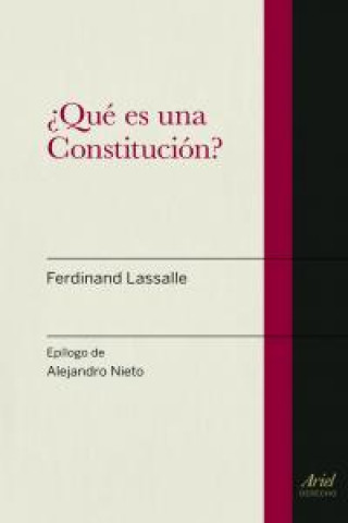Knjiga ¿Qué es una Constitución? Lassalle