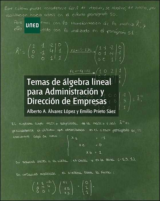 Kniha Temas de álgebra lineal para Administración y Dirección de Empresas ALVAREZ LOPEZ