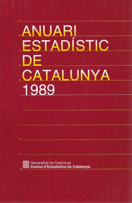 Kniha Anuari estad­stic de Catalunya 1989 